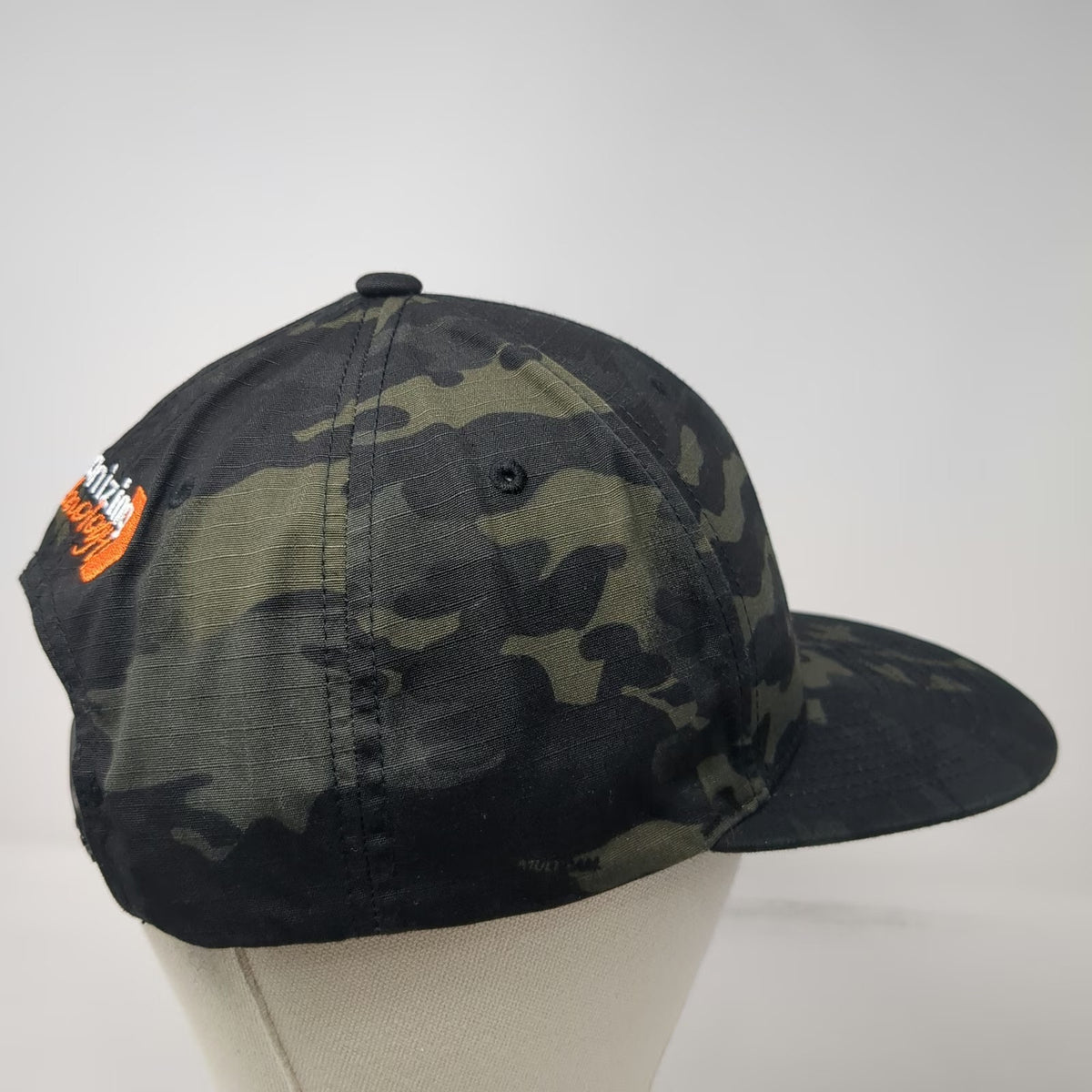 Pacific Headwear Snapback Black Camo One Size Cordura Alasconnect Tech Logo Hat