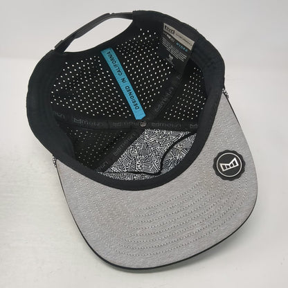 Melin Trucker Hat Black L Perforated Rope Flat Brim Hydro Coronado Poly Snapback