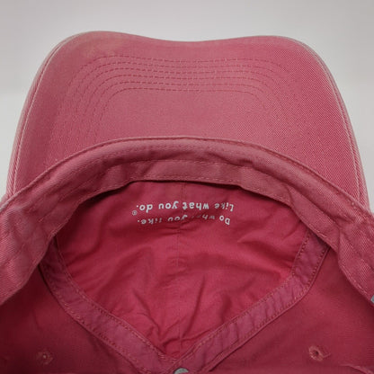 Life is Good Flip Flops Slideback Hat Pink OS Adjustable Embroidered Cotton