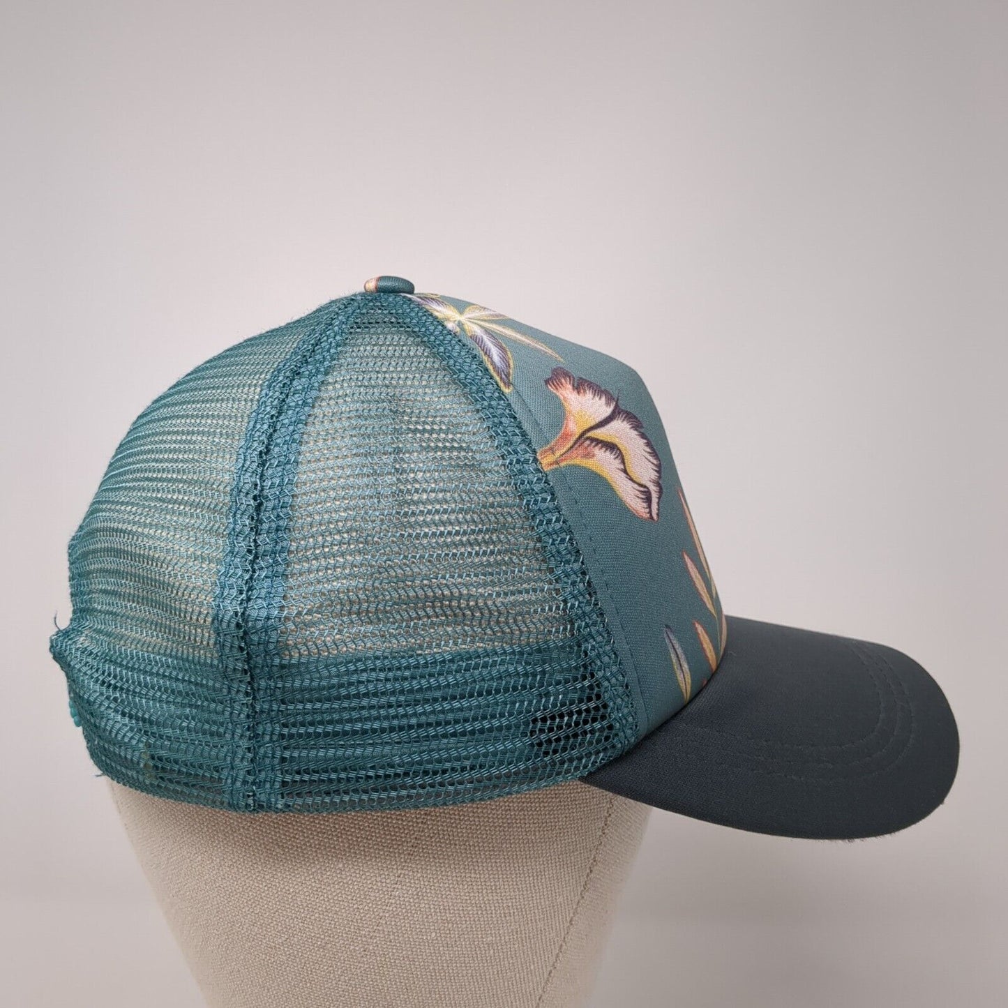 Roxy Snapback Trucker Hat Multicolor OSFA Floral Mesh Back Adjustable