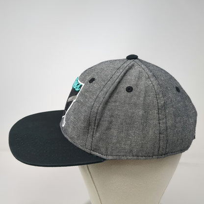 Young & Reckless Gray Snapback Hat One Size Shield Logo Mask Baseball Bats Blue