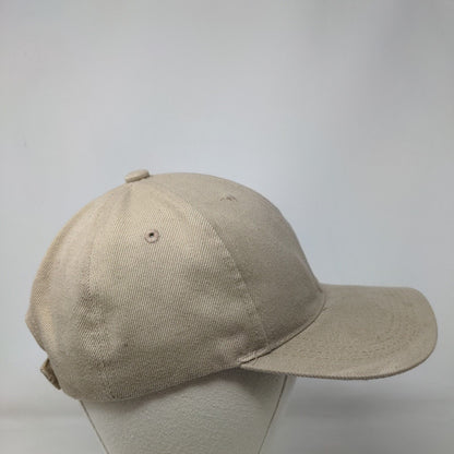 Unbranded Strapback Hat Tan One Size Solid Adjustable Blank 6 Panel