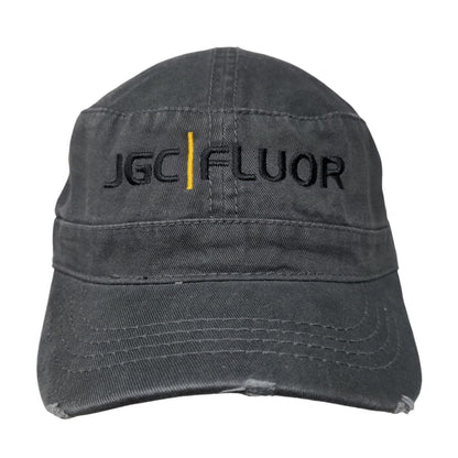 JGC | FLUOR Heat Team Strapback Cadet Army Cap Gray OSFM Embroidered Distressed