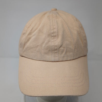 Ponyflo Ponyback Strapback Hat Tan One Size Adjustable Breathable Blank Cotton