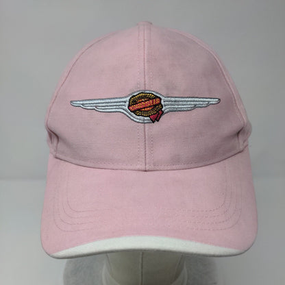 Chrysler Strapback Hat Pink OSFA Adjustable Embroidered Vent Holes