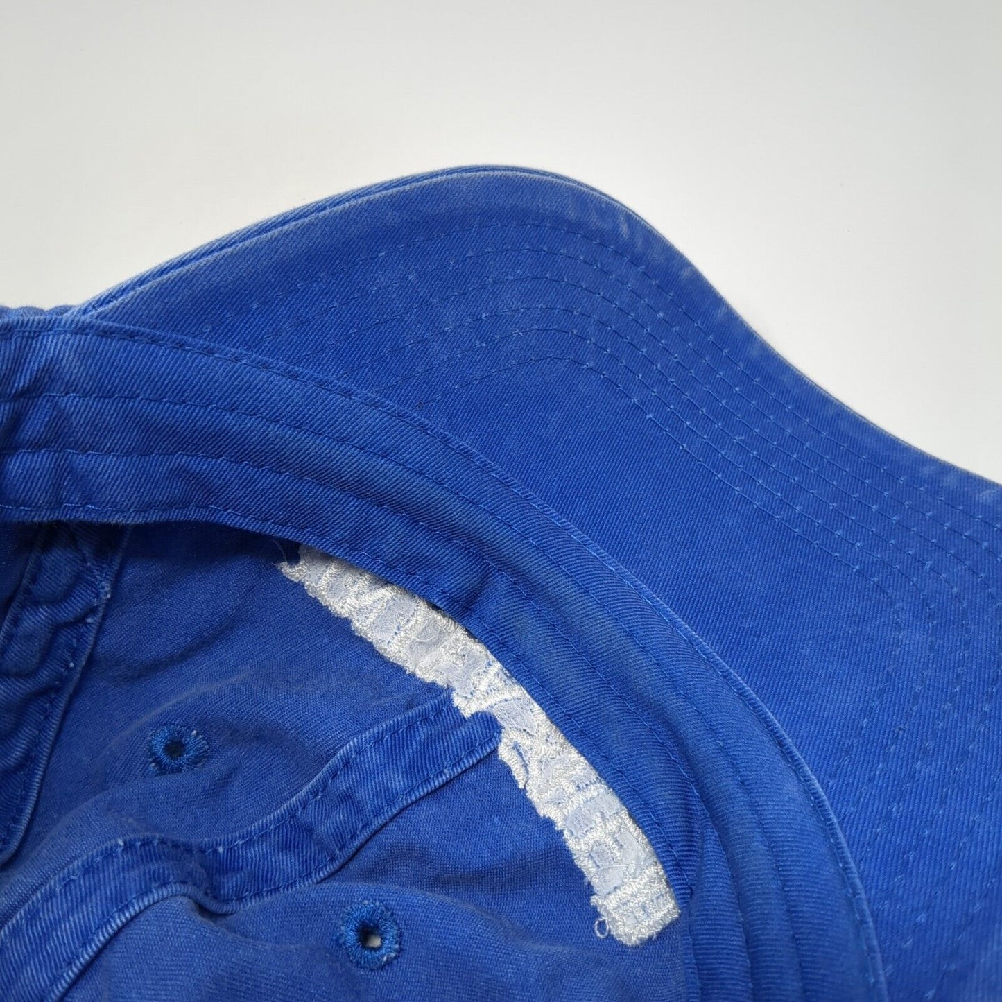 Unleashed Slideback Hat Blue One Size Adjustable Embroidered 6 Panel Cotton