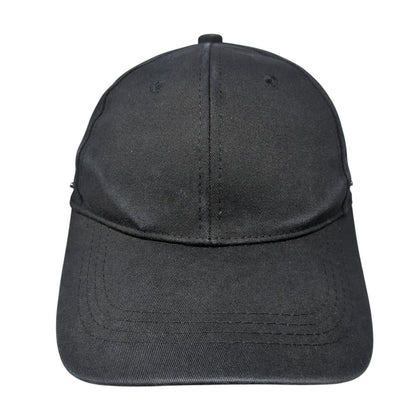 Unbranded Slideback Hat Black One Size Adjustable Vented Holes 6 Panel Blank