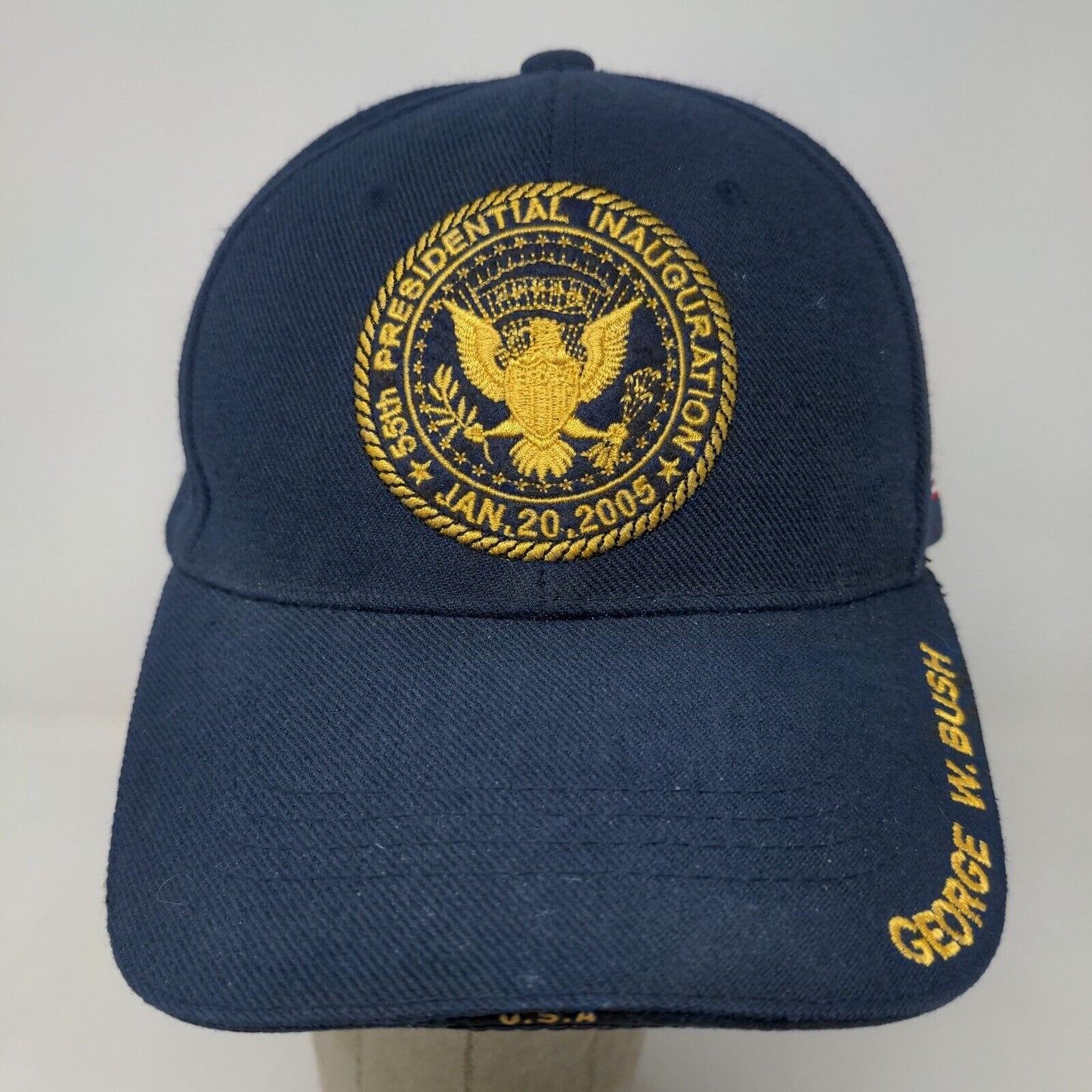 George W. Bush 55th Presidential Inauguration Men's Strapback Hat Blue OSFA VTG