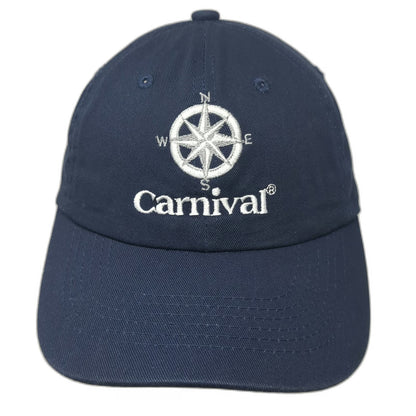 DMR Blue One Size Baseball Cap Carnival Cruise Line Compass Logo Hat Strapback