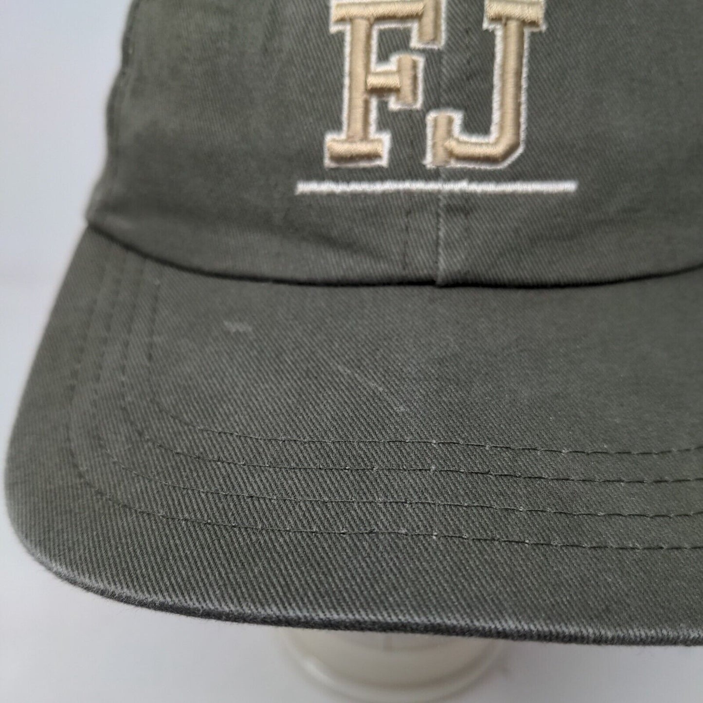 Footjoy Men's Slideback Hat Brown Green Embroidered FJ Logo Made USA