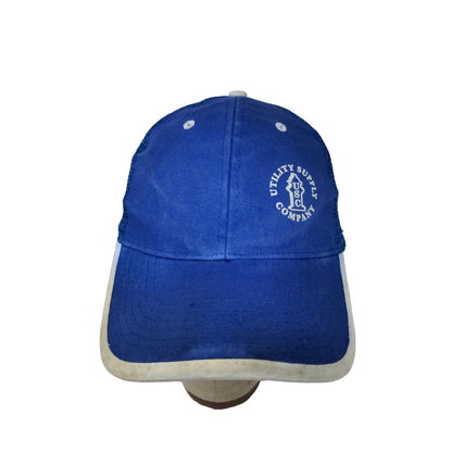 Utility Supply Company Mesh Back Strapback Hat Prime Cap Blue