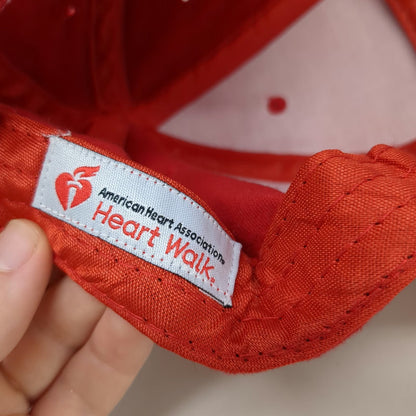 American Heart Association Heart Walk Survivor Red Baseball Cap OS Hat Slideback