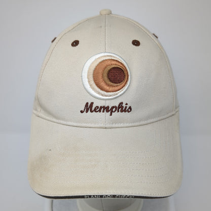 Memphis Plan! Do! Check! Baseball Cap Beige One Size Adjustable Embroidered