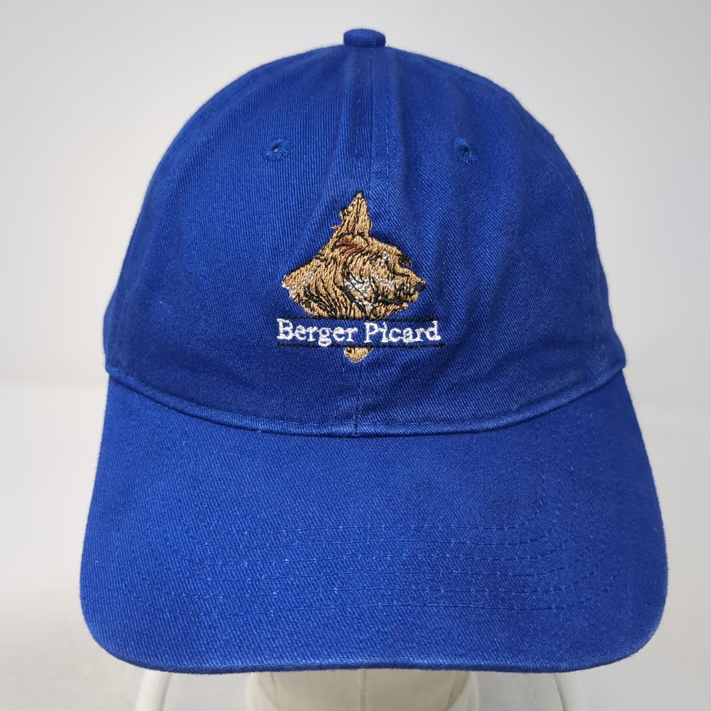 Queensboro Baseball Cap Blue One Size Berger Picard Dog Breed Slideback Hat