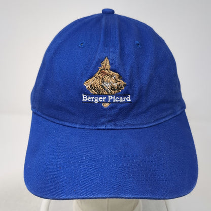 Queensboro Baseball Cap Blue One Size Berger Picard Dog Breed Slideback Hat