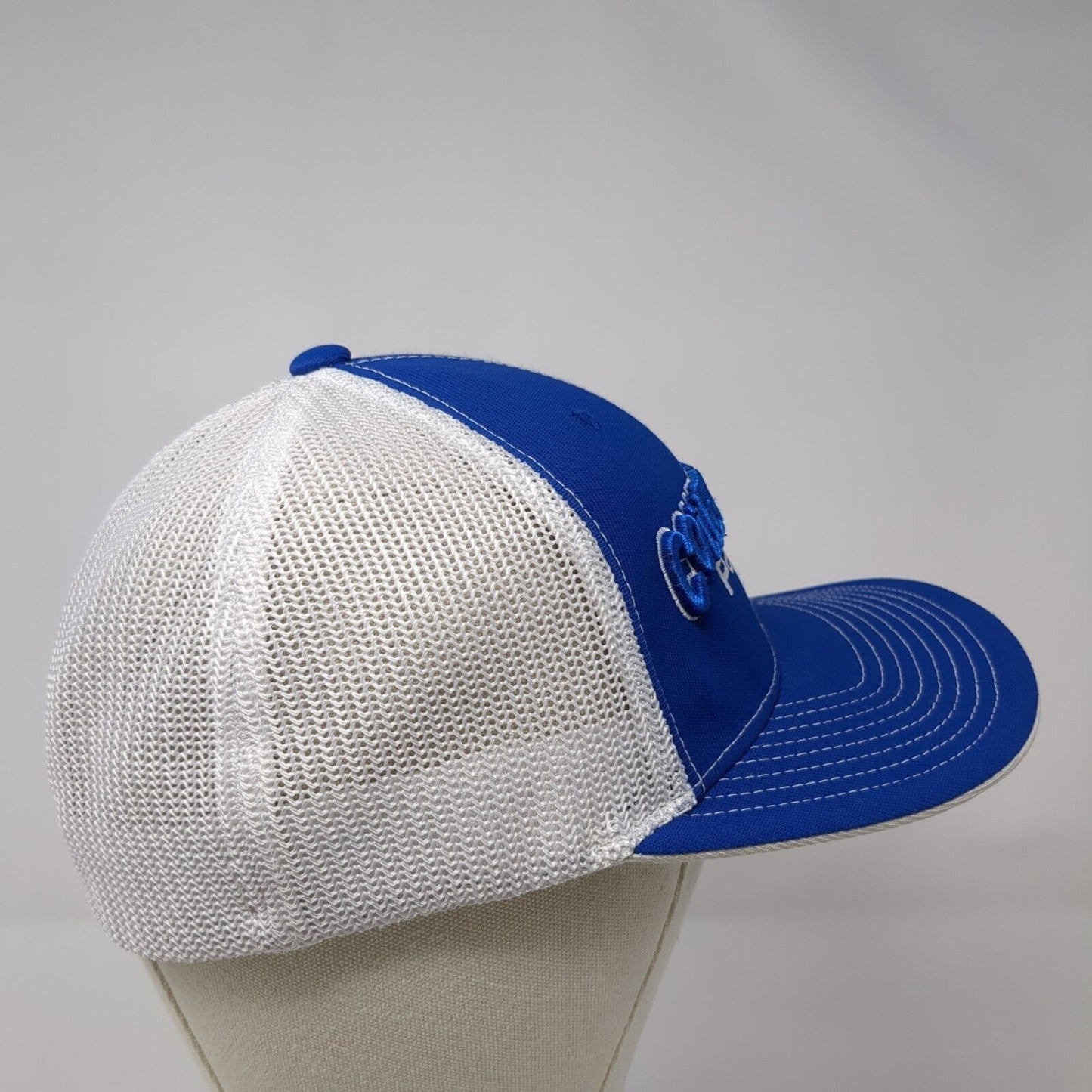 College Works Painting Fitted Trucker Hat Blue 6 7/8-7 3/8 Flexfit Mesh Back