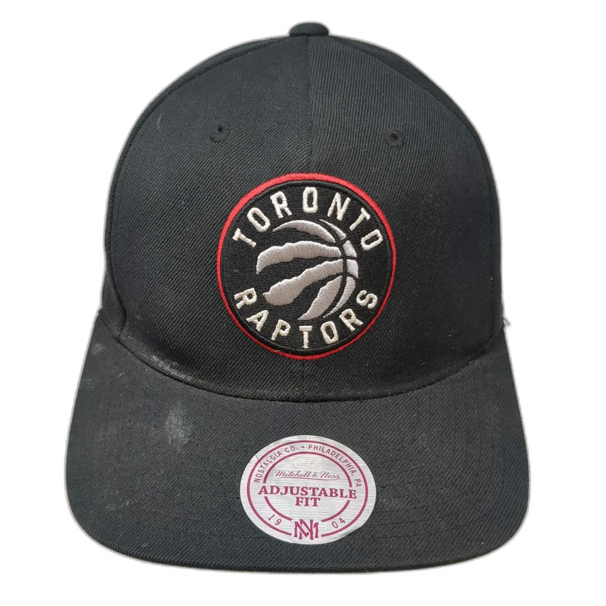 Mitchell & Ness NBA Toronto Raptors Snapback Hat Black One Size Flat Brim Logo