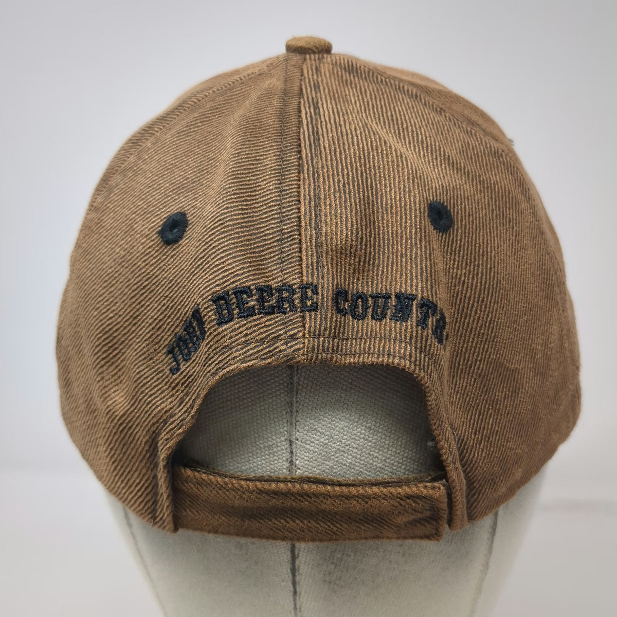 John Deere Baseball Cap Brown One Size Barbed Wire Country Logo Shield Deer Hat