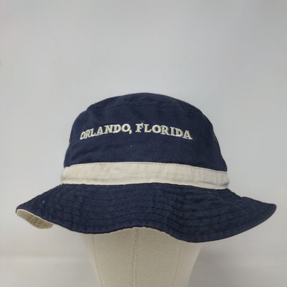 Orlando Florida Bucket Hat Blue Adult Embroidered Vent Holes Outdoor