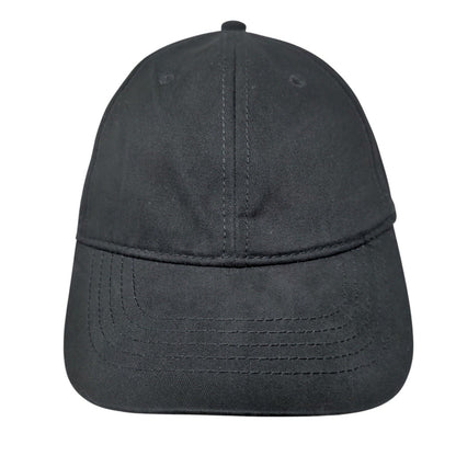 Unbranded Slideback Hat Black OSFM Adjustable Vented Holes 6 Panel Blank