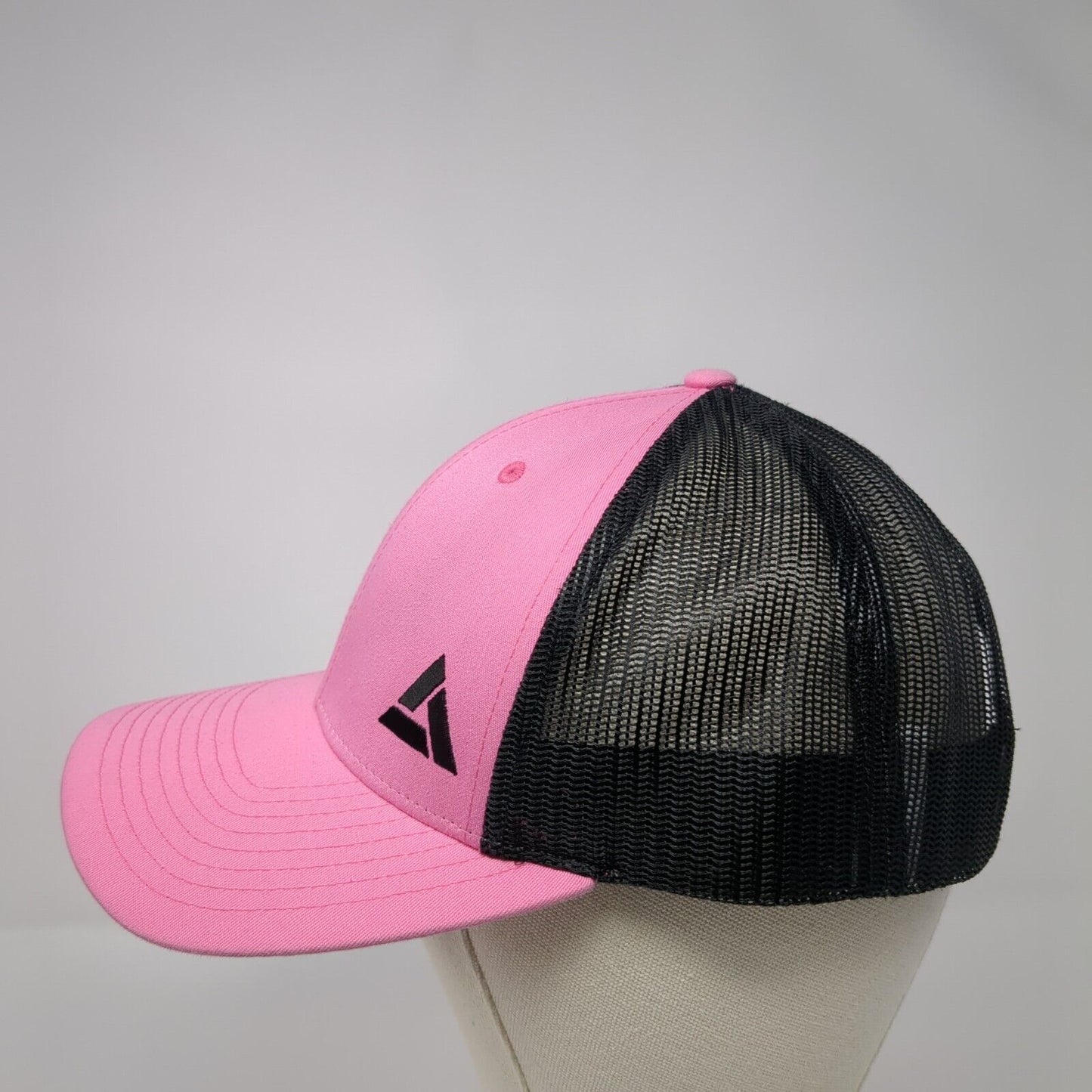 Richardson Snapback Trucker Hat Pink M/L Embroidered Logo Colorblock