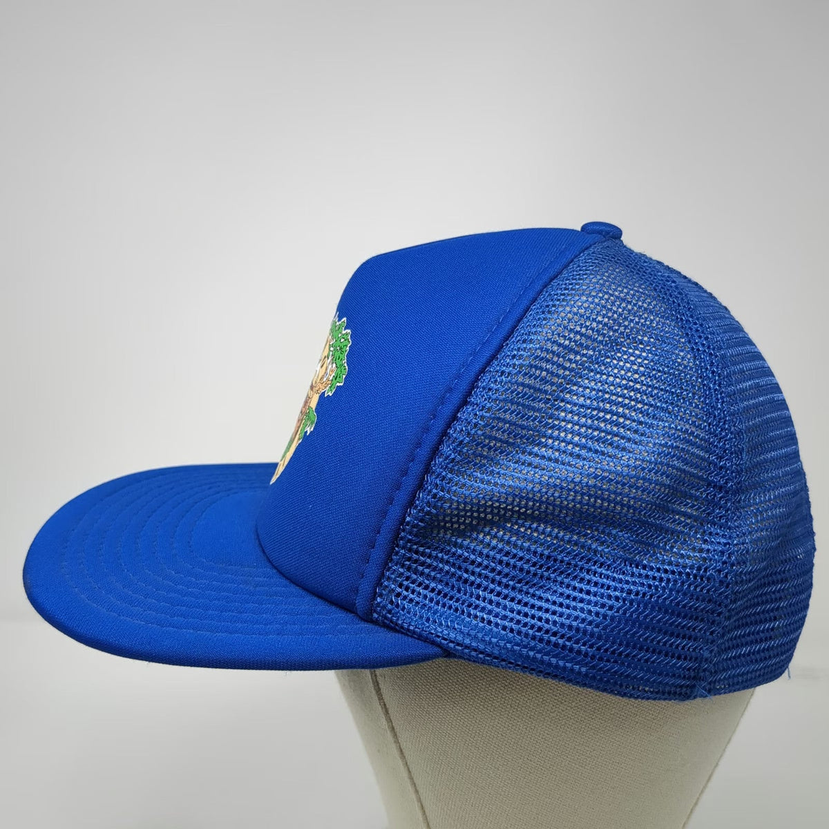 Sportcap Trucker Hat Blue Idaho Safari Potato Mascot Mesh Snapback Vintage