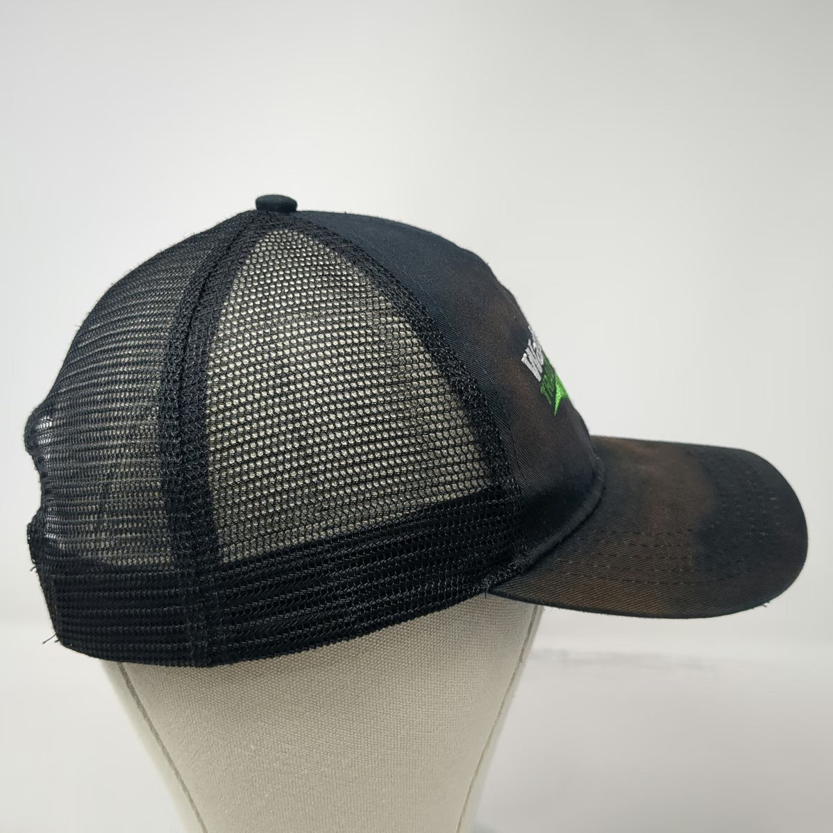 John Deere Trucker Hat Black One Size Washington Tractor Mesh Snapback Farming