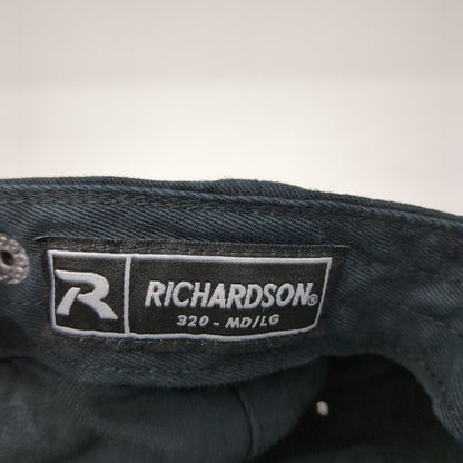 Brcc Slideback Hat Black M/L Adjustable Embroidered 6 Panel Richardson Cotton