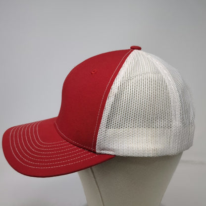 Richardson Trucker Hat Red One Size Mesh Back Snapback Contrast Stitch Triangle