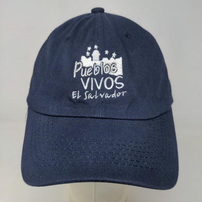 EMPRN Men's Slideback Hat Blue OSFA Embroidered El Salvador Pueblos Vivos Logo