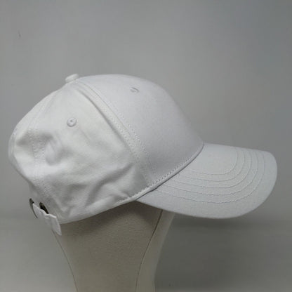 Unbranded Men's Slideback Hat White Adjustable Blank 100% Cotton