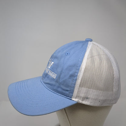 Wildy Family Farms Strapback Trucker Hat Blue OS Adjustable Mesh Outdoor Cap