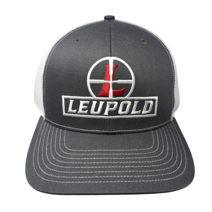 Leupold Snapback Trucker Hat Gray One Size Mesh Back Embroidered 6 Panel