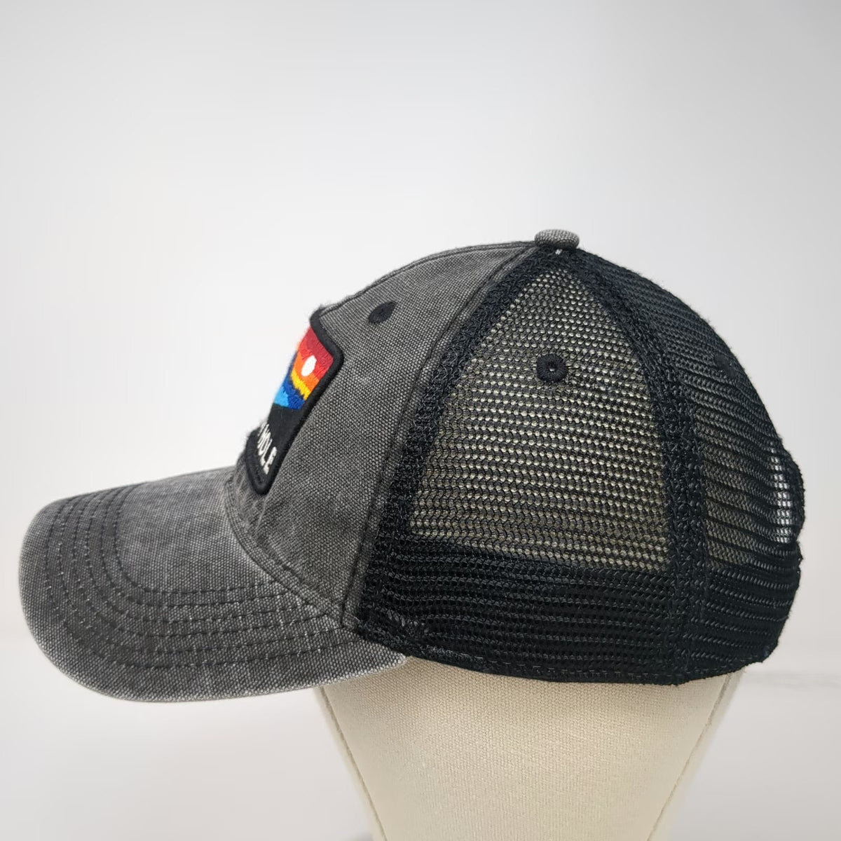 Legacy Trucker Hat Gray One Size Jackson Hole Mountain Sunset Mesh Snapback