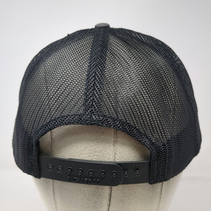 Richardson Trucker Hat Gray Black L Snapback Maine Drilling Blasting Leather