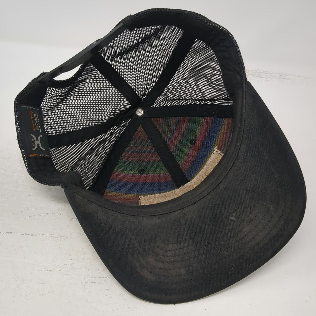 Hooey Trucker Hat Black One Size Western Original Multi Color Patch Snapback