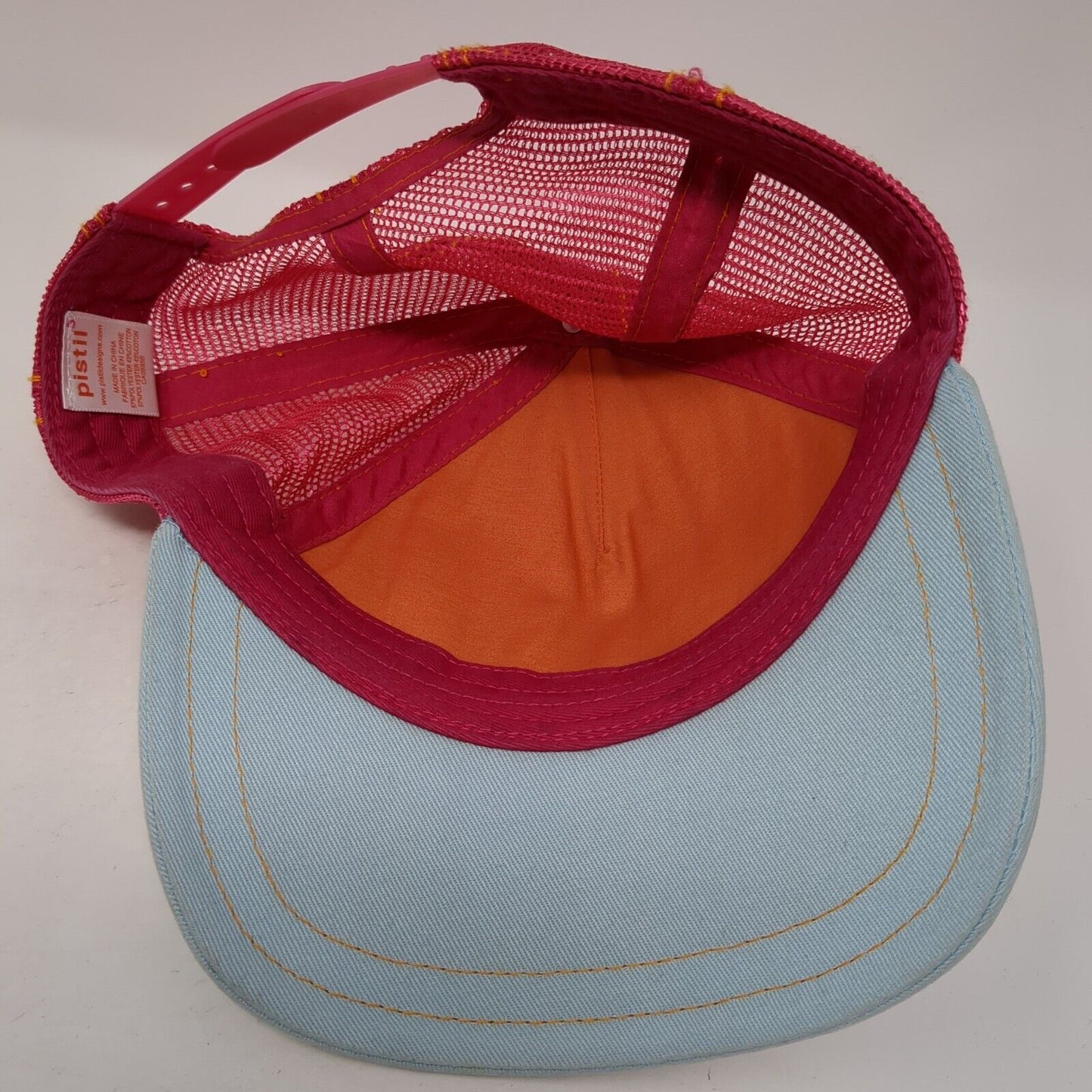 Pistil Snapback Trucker Hat Multicolor OS Adjustable Embroidered Mesh Back