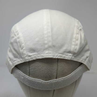Nike Baseball Cap White One Size Golf Swoosh Hat Elastic Back Cotton Blend
