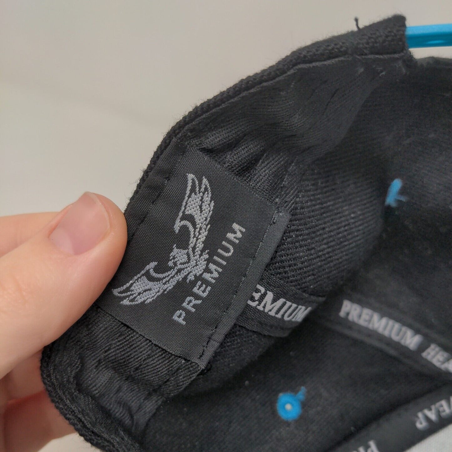 Premium Men's Snapback Hat Black Blue Embroidered Southside Devil Logo