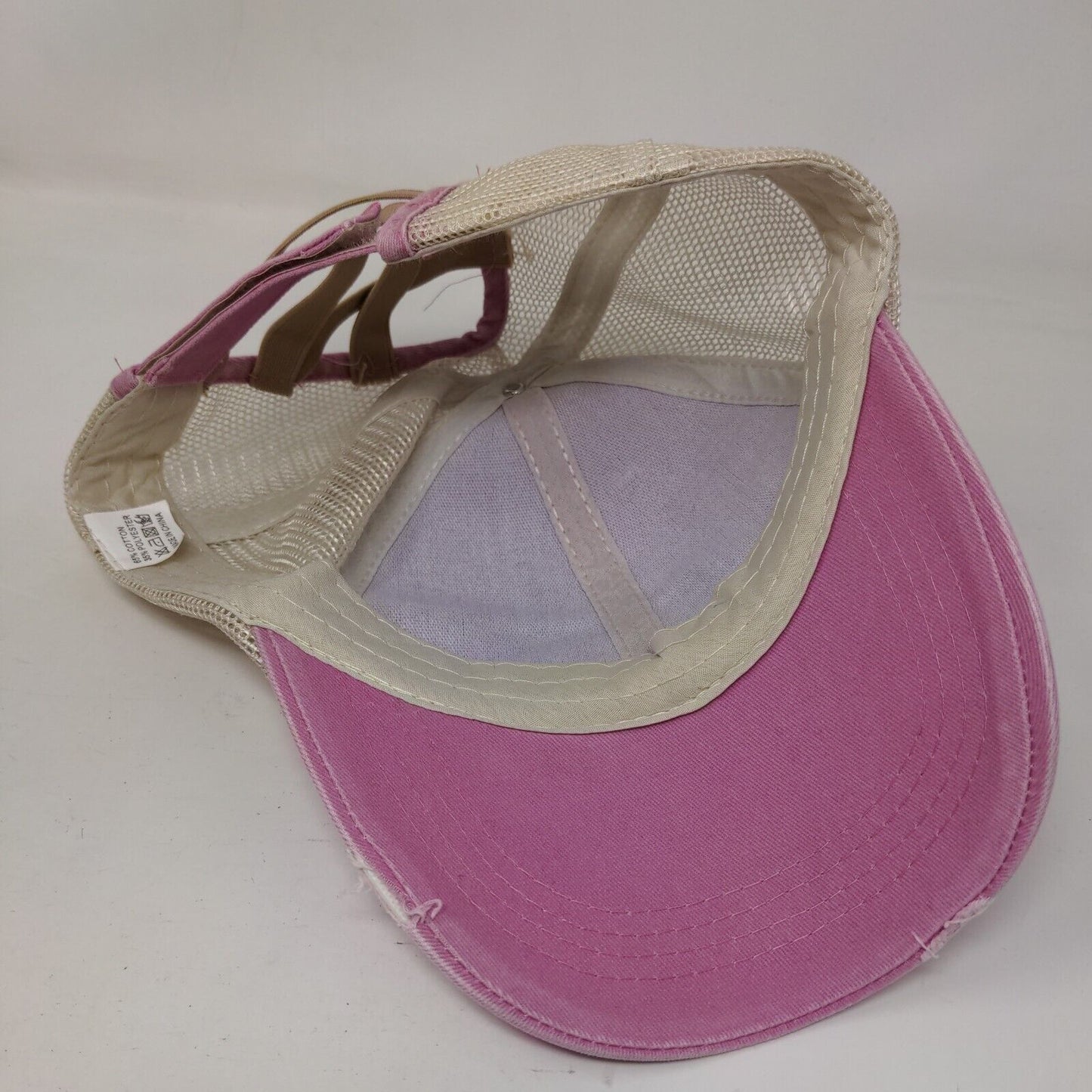 Outdoor 904 Florida Strapback Hat Pink One Size Adjustable Criss Cross Mesh Back