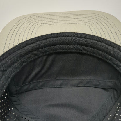 Lucetta CI Trucker Hat Black One Size Perforated Snapback Flat Brim Breathable