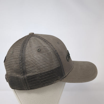 Carhartt Spell Out Snapback Trucker Hat Brown One Size Solid Mesh Back