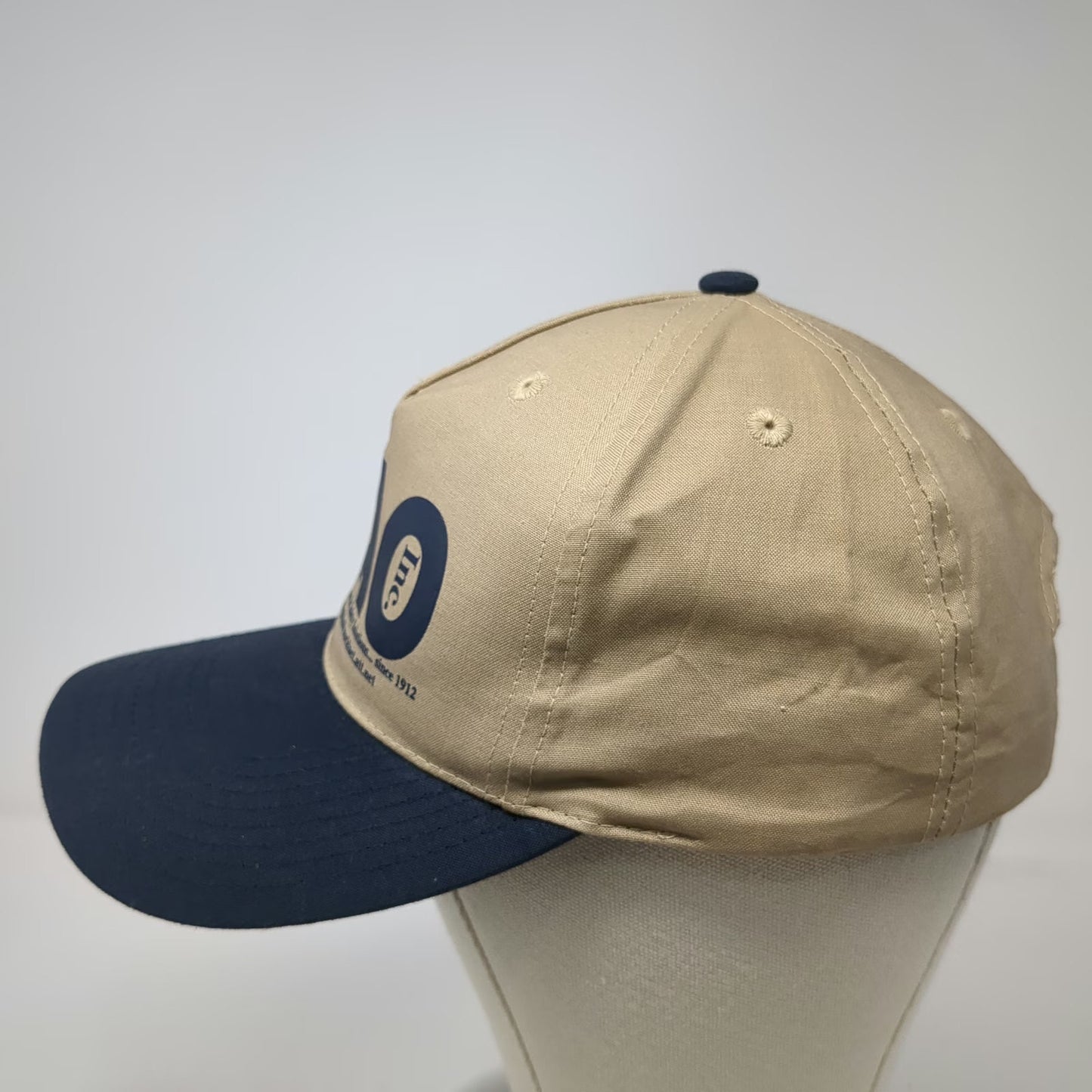 Lite Pro 5 Panel Beige Blue Vintage Snapback Industrial NAO Inc Cotton Hat