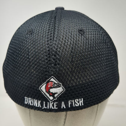 Vie Baseball Cap Black XL Sockeye Brewing Drink Like a Fish Hat Mesh Fitted