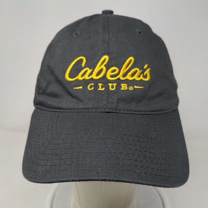 Cabela's Club Slideback Hat Gray OSFM Embroidered Adjustable Vented Holes