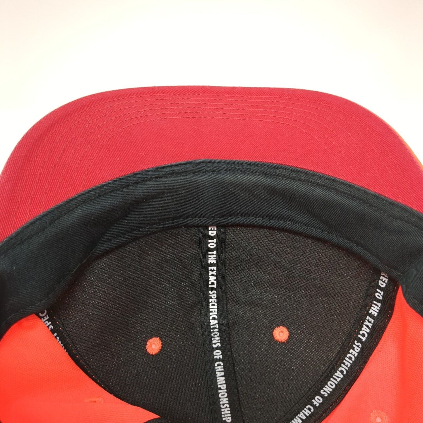 Nike Snapback Hat Red One Size Adjustable Embroidered Swoosh 6 Panel Polyester