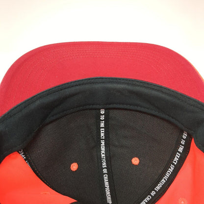 Nike Snapback Hat Red One Size Adjustable Embroidered Swoosh 6 Panel Polyester