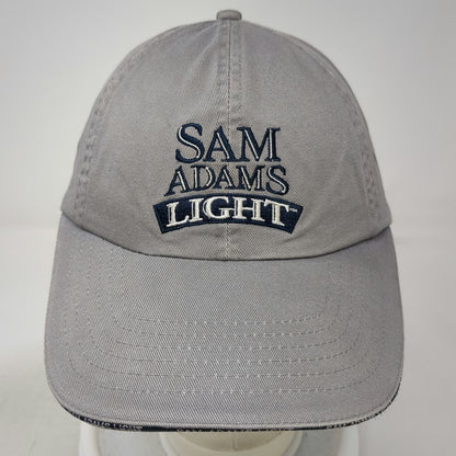 Sam Adams Light Baseball Cap Gray One Size Embroidered Logo Slideback Beer Hat