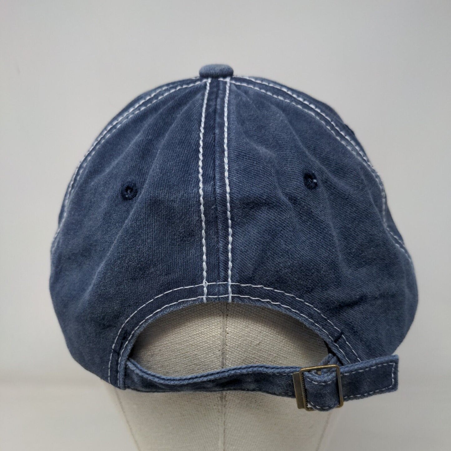 America Est 1776 Slideback Hat Blue One Size Embroidered Distressed