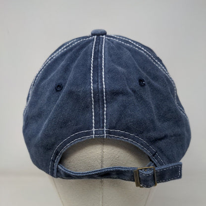 America Est 1776 Slideback Hat Blue One Size Embroidered Distressed